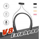 Wholesale Premium Sports Over the Neck Wireless Bluetooth Stereo Headset V8 (Black)